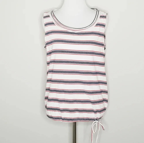 NWT Max Studio Striped Sleeveless Tank Top S - Picture 1 of 7